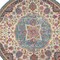 Homeroots 5 ft. Round Pink & Blue Floral Medallion Area Rug 385532 - alternate 3